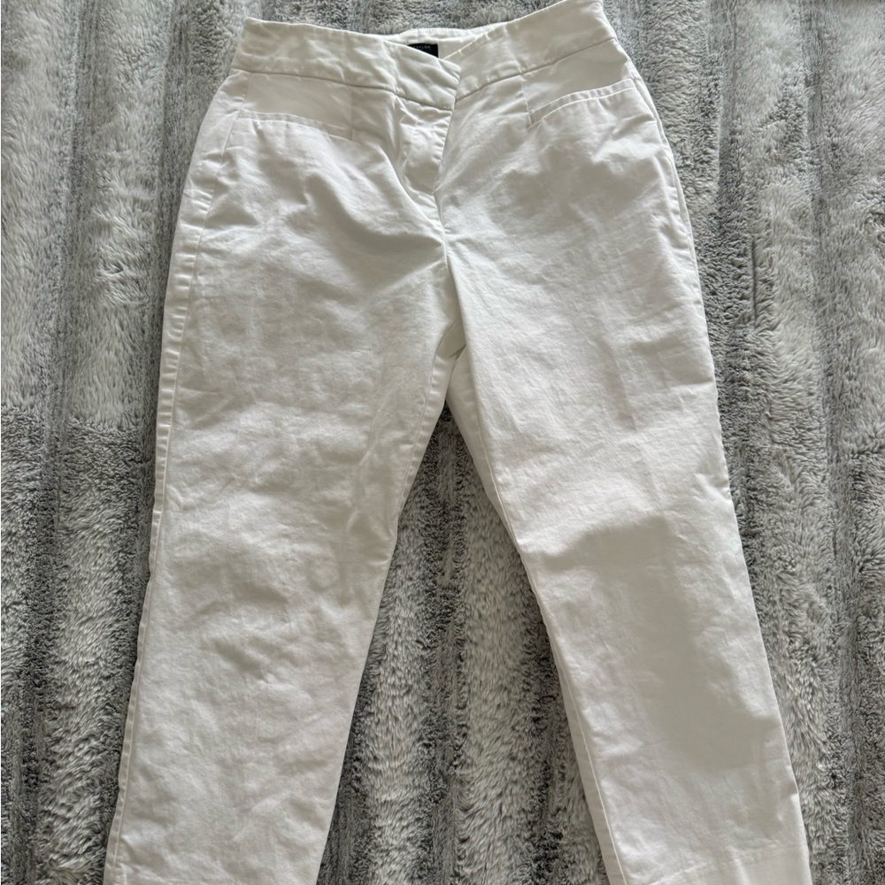 Ann Taylor White Women's Capris - Tailored High Waist